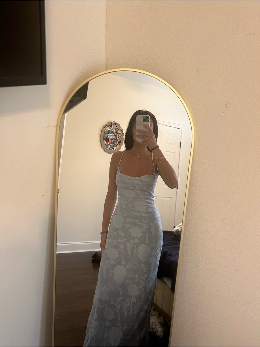 Princess Polly Celena Maxi Dress Blue Burnout
